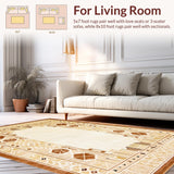 Ultra Soft Area Rug, Non Slip, Stain Resistant, Washable Area Rugs for Living Room, Bedroom, Modern Earthy Animal Aesthetic(Beige)