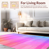 Vivid Multicolor Shaggy Texture(Pink)