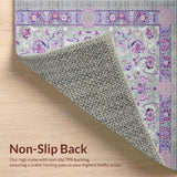 Ultra Soft Area Rug, Non Slip, Stain Resistant, Washable Area Rugs for Living Room, Bedroom, Rustic Textured Transitional Style(Gray)