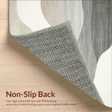 Modern Abstract Area Tan Beige Geometric Design(Beige)