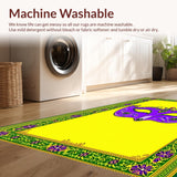 Ultra Soft Area Rug, Non Slip, Stain Resistant, Washable Area Rugs for Living Room, Bedroom, Charming Decorative Holiday Vibrance(Yellow)