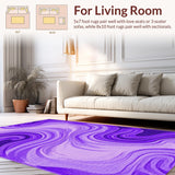 Ultra Soft Area Rug, Non Slip, Stain Resistant, Washable Area Rugs for Living Room, Bedroom, Lively Purple Watercolor Fusion(Purple)