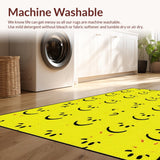 Ultra Soft Area Rug, Non Slip, Stain Resistant, Washable Area Rugs for Living Room, Bedroom, Delightful Colorful Character Design(Yellow)