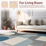 Ultra Soft Area Rug, Non Slip, Stain Resistant, Washable Area Rugs for Living Room, Bedroom, Modern Farmhouse Dining Room Soft Indoor Floor Rug(Gray)