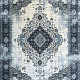 Chic Low Pile Vintage Charm(Blue)