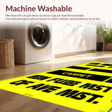 Ultra Soft Area Rug, Non Slip, Stain Resistant, Washable Area Rugs for Living Room, Bedroom, Trendy Nonchalant Abstract Design(Yellow)