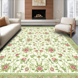 Ultra Soft Area Rug, Non Slip, Stain Resistant, Washable Area Rugs for Living Room, Bedroom, Artful Organic Pattern Fusion(Ivory)