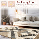 Contemporary Diamond Motif in Brown(Beige)