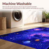 Ultra Soft Area Rug, Non Slip, Stain Resistant, Washable Area Rugs for Living Room, Bedroom, Charming Astral Theme Expression(Purple)