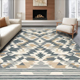 Ultra Soft Area Rug, Non Slip, Stain Resistant, Washable Area Rugs for Living Room, Bedroom, Sleek Contemporary Abstract Aesthetic(Gray)