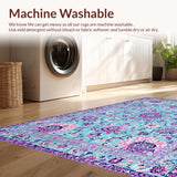 Ultra Soft Area Rug, Non Slip, Stain Resistant, Washable Area Rugs for Living Room, Bedroom, Chic Retro Honeycomb Aesthetic(Blue)