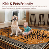Ultra Soft Area Rug, Non Slip, Stain Resistant, Washable Area Rugs for Living Room, Bedroom, Chic Rustic Animal Print Elegance(Brown)