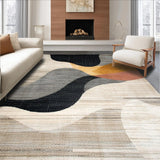 Elegant Beige Abstract Curvature(Gray)