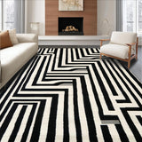 Ultra Soft Area Rug, Non Slip, Stain Resistant, Washable Area Rugs for Living Room, Bedroom, Chic Abstract Animal Print Aesthetic(Black)