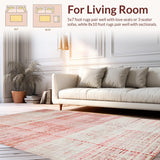 Ultra Soft Area Rug, Non Slip, Stain Resistant, Washable Area Rugs for Living Room, Bedroom, Bow Rug with a Twist, Minimalist Design(Pink)