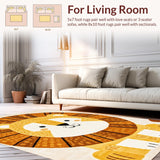 Ultra Soft Area Rug, Non Slip, Stain Resistant, Washable Area Rugs for Living Room, Bedroom, Soft Earthy Toned Safari Style(Brown)