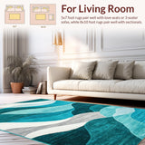 Chic Black and White Tiled Motif(Blue)