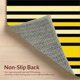 Ultra Soft Area Rug, Non Slip, Stain Resistant, Washable Area Rugs for Living Room, Bedroom, Elegant Earth Tone Zebra Motif(Yellow)