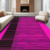 Ultra Soft Area Rug, Non Slip, Stain Resistant, Washable Area Rugs for Living Room, Bedroom, Lively Modern Striped Aesthetic(Pink)