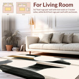 Mudroom Contemporary Beige and Charcoal Brushstroke Effect(Beige)