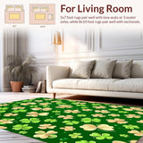 Whimsical Clover Patterned Welcome Mat(Green)