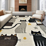 Ultra Soft Area Rug, Non Slip, Stain Resistant, Washable Area Rugs for Living Room, Bedroom, Rustic Neutral Toned Decor(Gray)