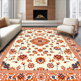 Whimsical Low Pile Floral Aesthetic(Beige)