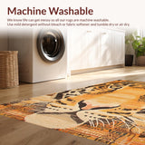 Ultra Soft Area Rug, Non Slip, Stain Resistant, Washable Area Rugs for Living Room, Bedroom, Stylish Soft Camel Aesthetic(Orange)
