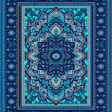 Bold Geometric Circular Artwork(Blue)