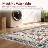 Ultra Soft Area Rug, Non Slip, Stain Resistant, Washable Area Rugs for Living Room, Bedroom, Rustic Neutral Abstract Elements(Beige)