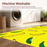 Ultra Soft Area Rug, Non Slip, Stain Resistant, Washable Area Rugs for Living Room, Bedroom, Bright Playful Plush Texture(Yellow)