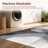 Ultra Soft Area Rug, Non Slip, Stain Resistant, Washable Area Rugs for Living Room, Bedroom, Ultra-Thin Fade Design Stain Resistant Non Slip Home Decor Rug Runner(Gray)