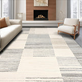 Ultra Soft Area Rug, Non Slip, Stain Resistant, Washable Area Rugs for Living Room, Bedroom, Beige Boho Geometric Runner Modern Abstract Design(Beige)