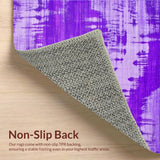 Ultra Soft Area Rug, Non Slip, Stain Resistant, Washable Area Rugs for Living Room, Bedroom, Artistic Ethereal Color Blend(Purple)