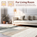 Ultra Soft Area Rug, Non Slip, Stain Resistant, Washable Area Rugs for Living Room, Bedroom, Sleek Geometric Soft Gray Palette(Gray)