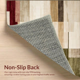 Ultra Soft Area Rug, Non Slip, Stain Resistant, Washable Area Rugs for Living Room, Bedroom, Majestic Boho Inspired Area with Natural Earth Tone Color Blocks(Beige)