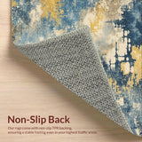 Modern Abstract Blue Yellow(Beige)