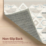 Pet Friendly Modern Area Featuring Berber Diamond Motif and Linear Elements(Beige)