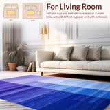 Ultra Soft Area Rug, Non Slip, Stain Resistant, Washable Area Rugs for Living Room, Bedroom, Contemporary Vibrant Color Fusion(Purple)