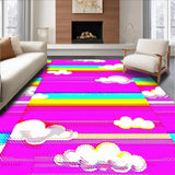 Ultra Soft Area Rug, Non Slip, Stain Resistant, Washable Area Rugs for Living Room, Bedroom, Bright Furry Artistic Expressions(Pink)