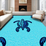 Ultra Soft Area Rug, Non Slip, Stain Resistant, Washable Area Rugs for Living Room, Bedroom, Beach Theme Entryway Soft Velvet Area Rug(Blue)