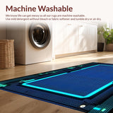 Ultra Soft Area Rug, Non Slip, Stain Resistant, Washable Area Rugs for Living Room, Bedroom, Dynamic Graphic Expression Motif(Blue)