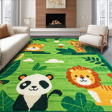 Cheerful Circular Jungle Scene(Green)