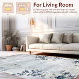 Ultra Soft Area Rug, Non Slip, Stain Resistant, Washable Area Rugs for Living Room, Bedroom, Rustic Textured Diamond Arrangement(Gray)