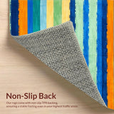Vibrant Brushstroke Striped Aesthetic(Blue)