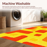 Ultra Soft Area Rug, Non Slip, Stain Resistant, Washable Area Rugs for Living Room, Bedroom, Cozy Soft Textured Youthful Vibe(Yellow)