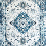 Light Blue Vintage Geometric Design(White)