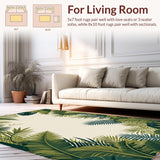 Ultra Soft Area Rug, Non Slip, Stain Resistant, Washable Area Rugs for Living Room, Bedroom, Playful Jungle Animal Motif(Beige)
