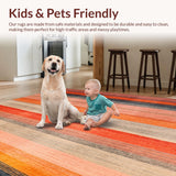 Ultra Soft Area Rug, Non Slip, Stain Resistant, Washable Area Rugs for Living Room, Bedroom, Sunset Peach Plush Comfort Water Absorbent Bath Rug Carpet(Orange)