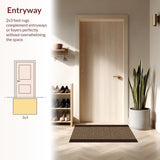 Ultra Soft Area Rug, Non Slip, Stain Resistant, Washable Area Rugs for Living Room, Bedroom, Elegant Soft Texture Design(Brown)